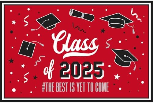 2025 Graduation Decorations Red Themed Set