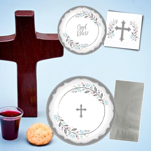 Religious Party Plates Napkins Set for 36 Guests