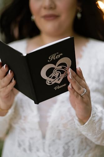 IMPRESS Vow Books His and Hers Wedding Linen Foil Stamped