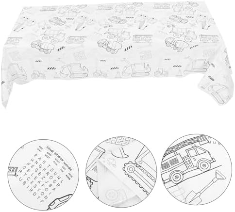 Birthday Theme Graffiti Table Cloth for Parties