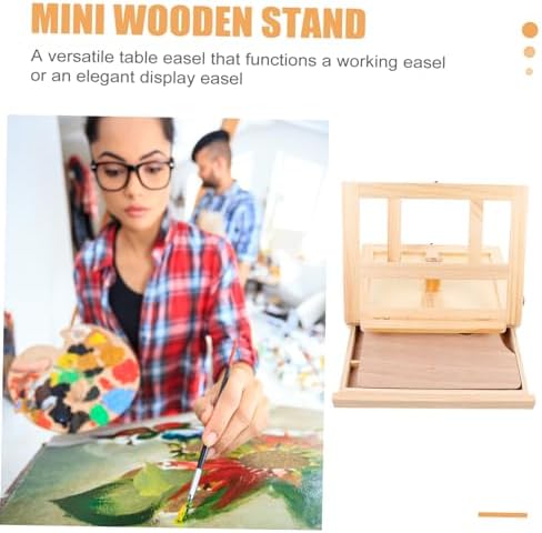 Portable Wooden Easel with Drawer for Art and Photos