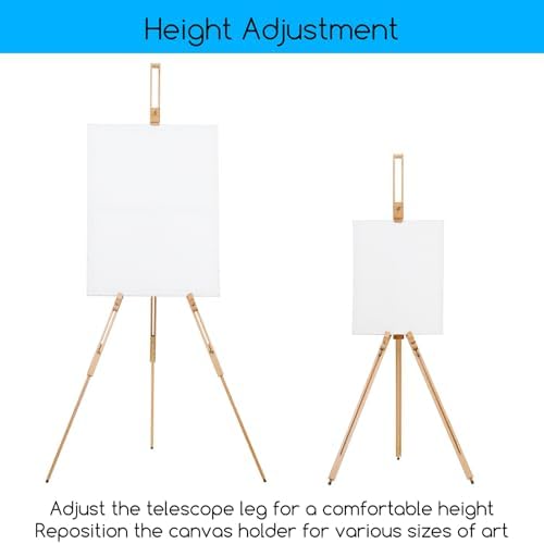 MEEDEN Universal Tripod Easel with Carrying Case - 34 Inch Canvas Holder
