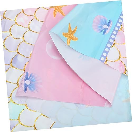 OFFSCH Mermaid Theme Tablecloth for Birthday Parties