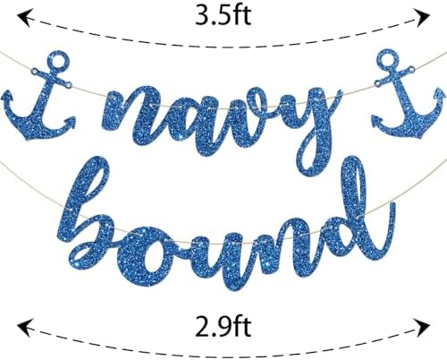 Navy Bound Banner for Military Party Decorations