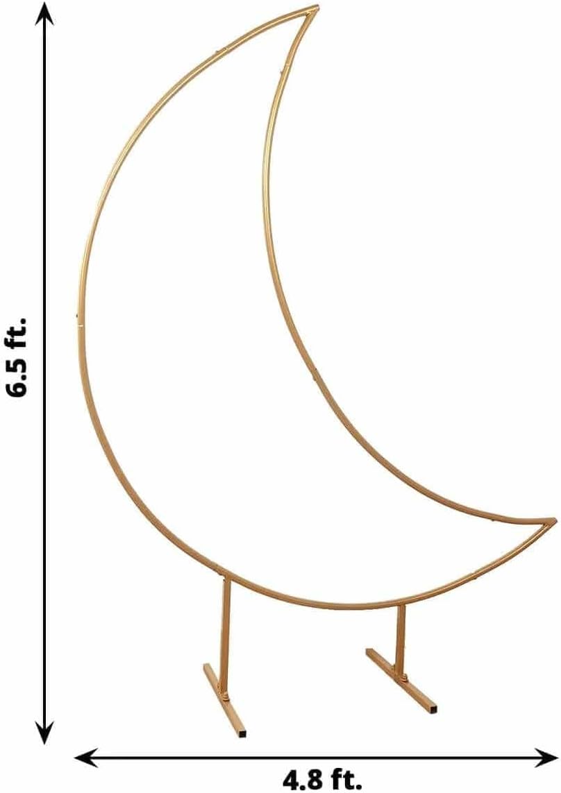Balsa Circle Gold Metal Half Moon Wedding Arch 65ft
