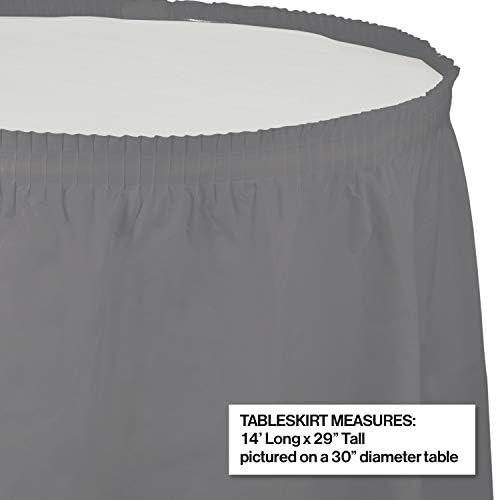 Creative Converting Table Skirt 14x29 Gray