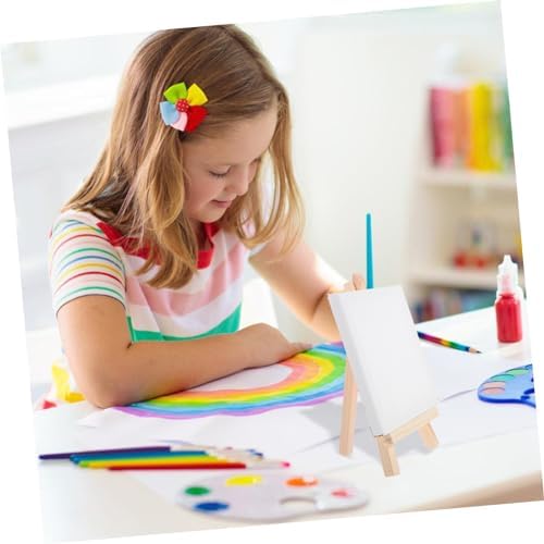 LIFKOME 12Pcs Small Canvases with Easels for Painting and Arts