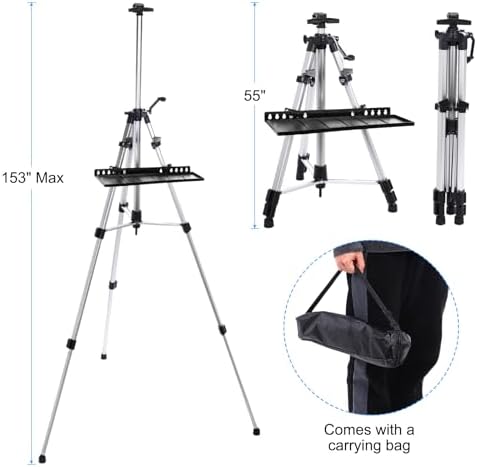 PATIKIL Artist Easel Stand with Detachable Tray and Adjustable Height