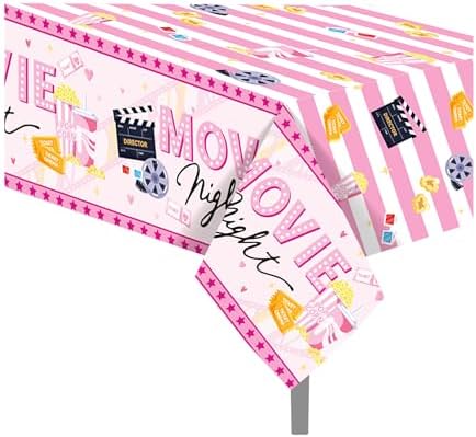 CC HOME Pink Popcorn Party Tablecloth 54x87 Inch