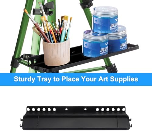 PATIKIL Artist Easel Stand with Detachable Tray Green Adjustable Height 20-61 Inch