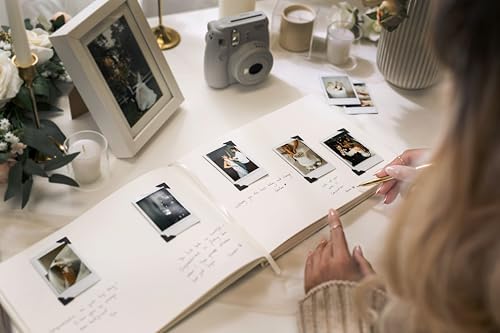 Modern Album Designs Personalized Wedding Book Set - Cream