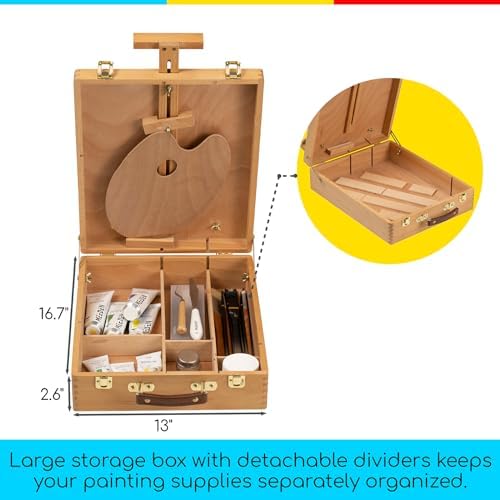 MEEDEN Extra Large Tabletop Easel with Storage Box