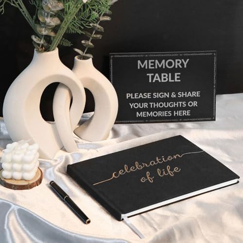 Celebration of Life Guest Book with Pen and Box