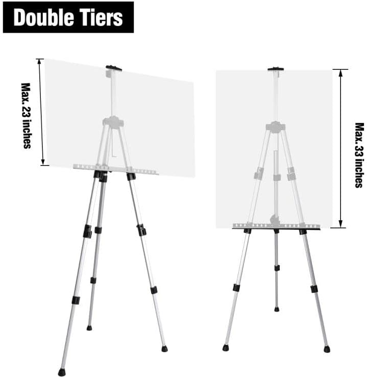 Everdragon Adjustable Artist Easel Stand 17-56 Inches 2 Pack