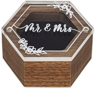 Rustic Wooden Ring Box for Wedding Day and Proposal