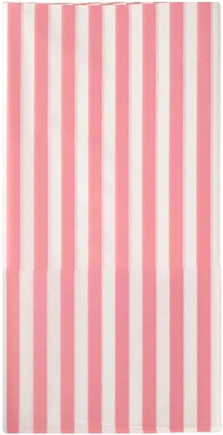 Retzjorv Vpang 2 Pcs Striped Plastic Tablecloths 54x108 Inch Pink Stripe