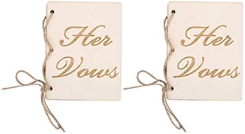 2pcs Wedding Vow Booklets with Hem Rope Decor