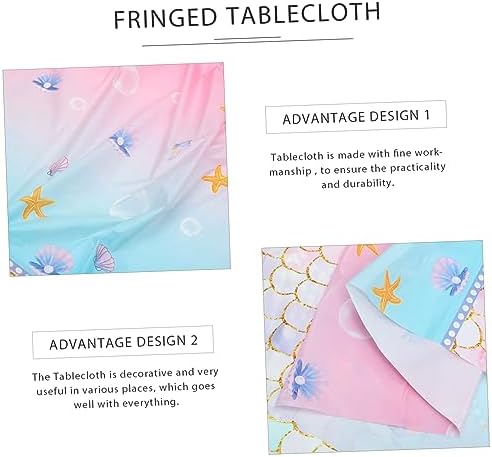 STOBAZA Mermaid Tablecloth for Birthday Parties