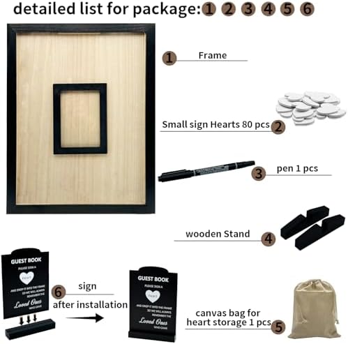 Wedding Guest Book Alternative Black Wood Frame