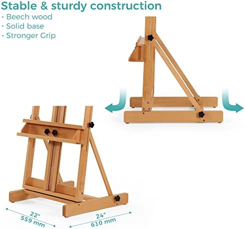 VISWIN Large Adjustable H-Frame Easel with Storage Tray