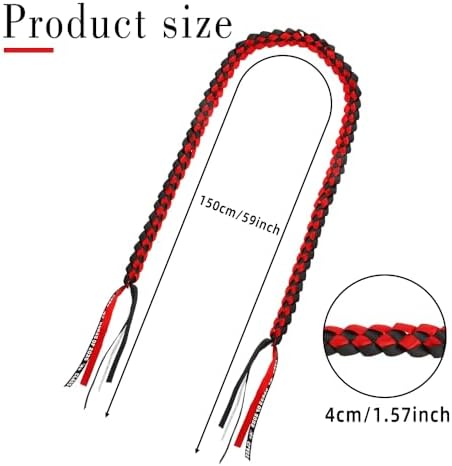 2025 Graduation Leis Red Black Double Braided Cord