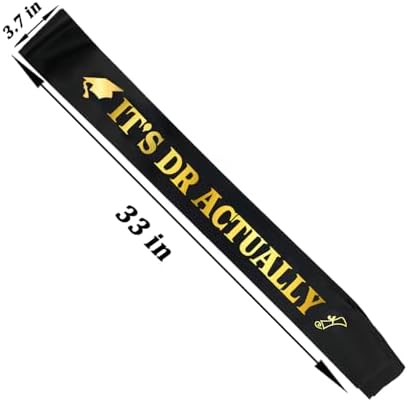 Dr Actually Doctorate Degree Sash Graduation Party Decoration