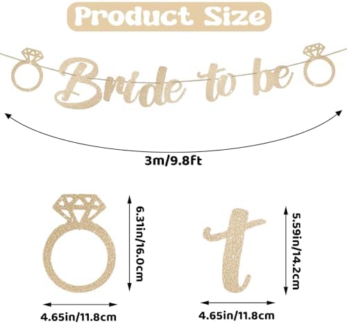 Bride To Be Banner Wedding Decorations Pre-Strung