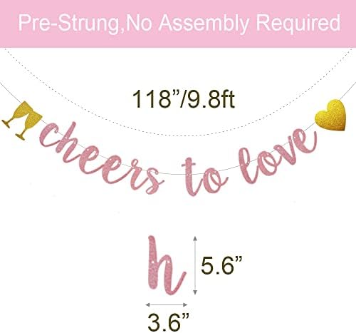 Rose Gold Glitter Banner Pre-Strung Party Decor