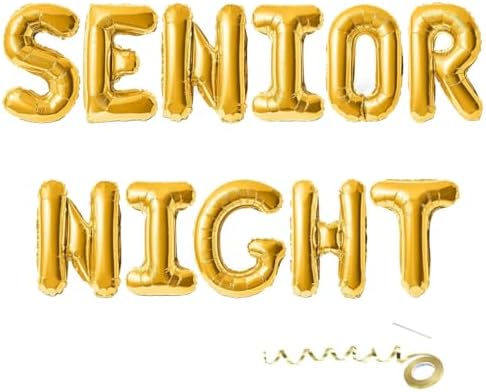 Senior Night Party Banner Gold 16 Inch