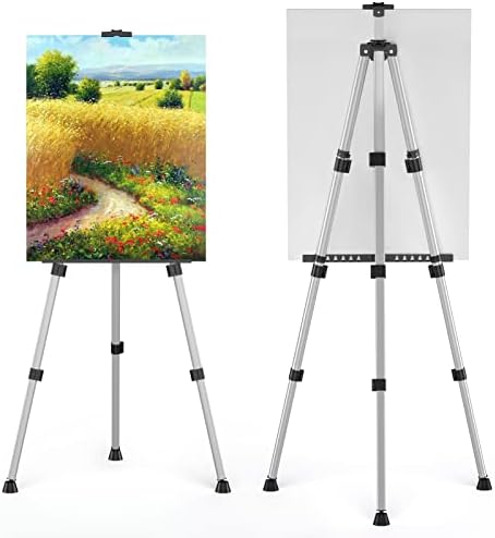 Adjustable Aluminum Easel Stand with Carry Bags 17 to 66 Height