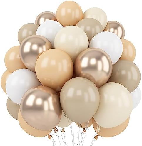 White Sand Balloons Set 60 Pack 12 Inches