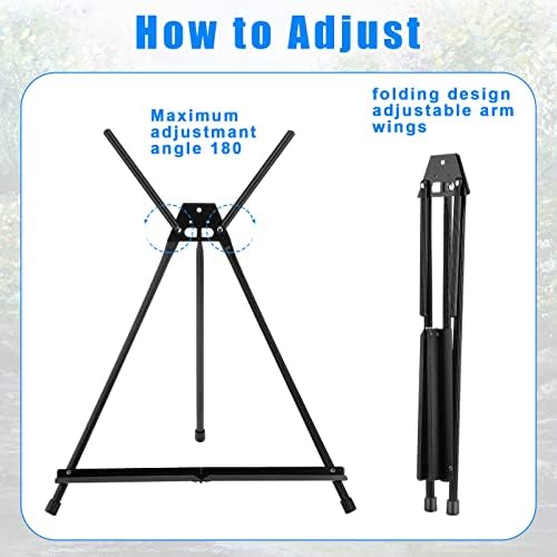 Xinnun 24 Pack Adjustable Aluminum Easels Stand