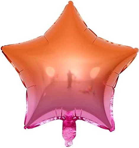 18 Inches Gradient Rose Star Shaped Foil Balloons 10pcs
