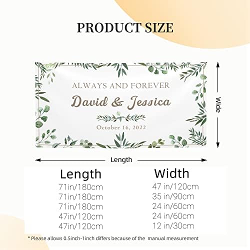 Always Forever Custom Wedding Banner 47x12