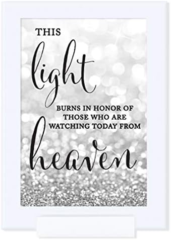 Andaz Press Framed Wedding Party Sign with Glitter 4x6 Inch