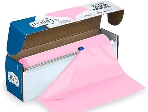 Clearly Elegant PINK Disposable Plastic Tablecloth Roll 54x108 Inches