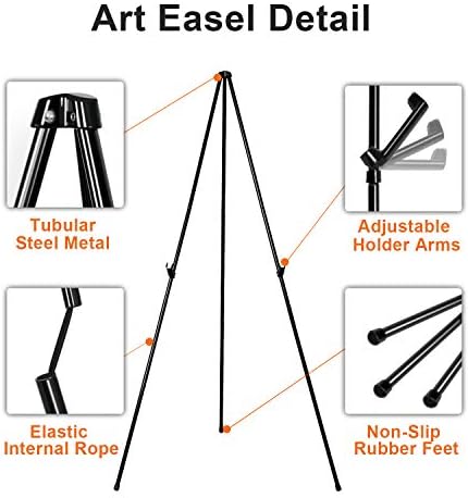 63 Inch Folding Easel Stand for Display and Signage