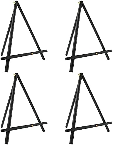 US Art Supply 12 Black Wood Easel 4 Pack