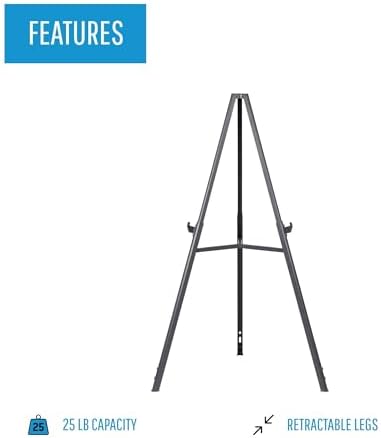 MasterVision Quantum Heavy Duty Display Easel Black