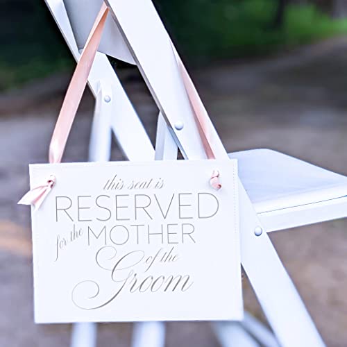 Mother of the Groom Wedding Chair Sign in Linen Cardstock