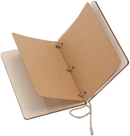 Haofy Wedding Vow Booklets 2pcs Wooden Decorative Guestbook Props