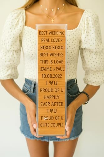 LIFETOO 100 Guest Wooden Block Wedding Game
