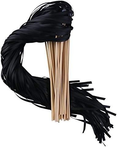 Wishprom Ribbon Stick Wands Streamers for Wedding Party Favor Black 30PCS