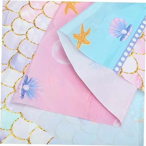 Disposable Mermaid Table Cover for Birthday Parties