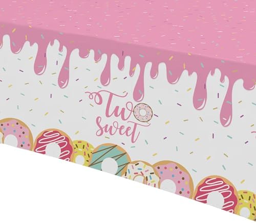 Donut 2nd Birthday Tablecloth Set 3 Pack