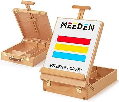 MEEDEN Extra Large Tabletop Easel with Storage Box