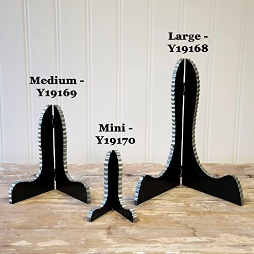 The Round Top Mini Easel - BlackGalvanized Metal