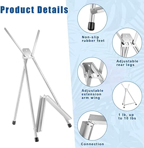 Xinnun 24 Pack Adjustable Aluminum Easels Stand 1