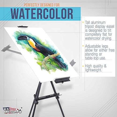 US Art Supply 80 Aluminum Easel Stand Sign Display
