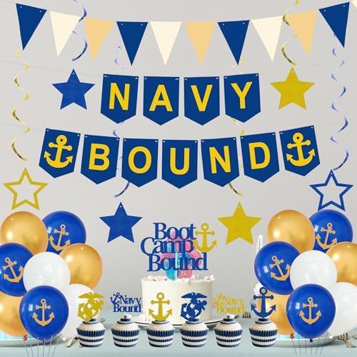 Holkcog Navy Party Decorations Banner Set